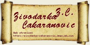 Živodarka Čakaranović vizit kartica